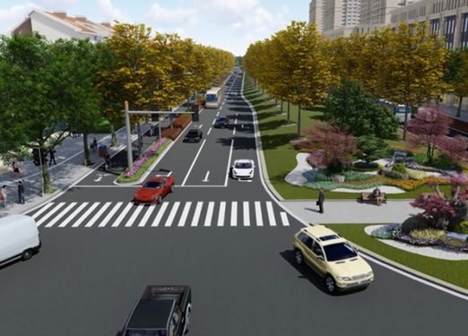 郵電路--曙宏路景觀方案視頻