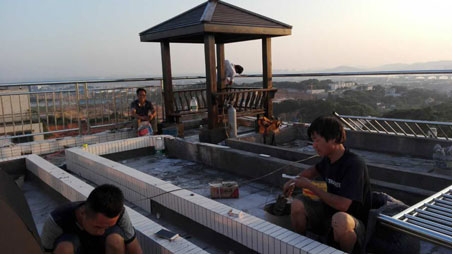 新型屋頂花園施工實景圖2