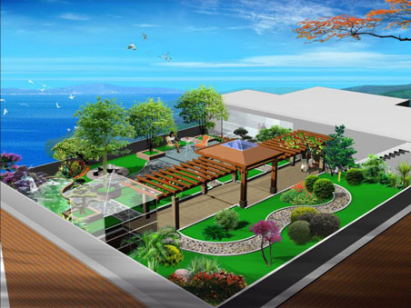 屋頂花園實景效果圖1